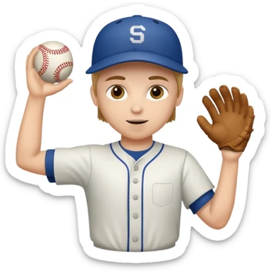 hacer el lanzamiento  de pelota jugador sticker