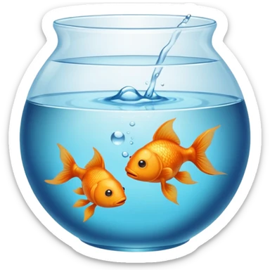 Fish in a fish bowl  sticker