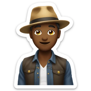 Flirting while wearing a hat sticker