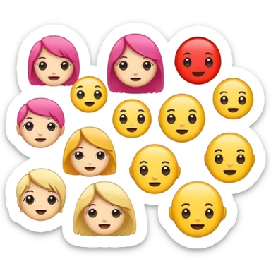 Cute cartoon sticker, simple flat design, bold outline, bright colors, chibi style, expressive face, minimal background, vector style, high contrast, emoji-like, transparent background, sticker pack style sticker