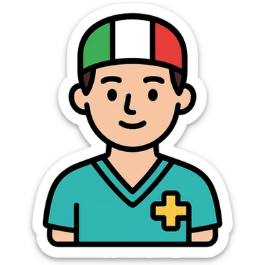Italian male nurse sticker
