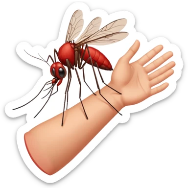 Mosquito biting arm  sticker