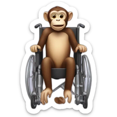 Monkey wheelchair sticker