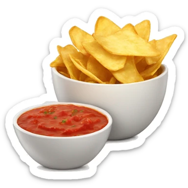 Chips with a bowl of salsa sticker