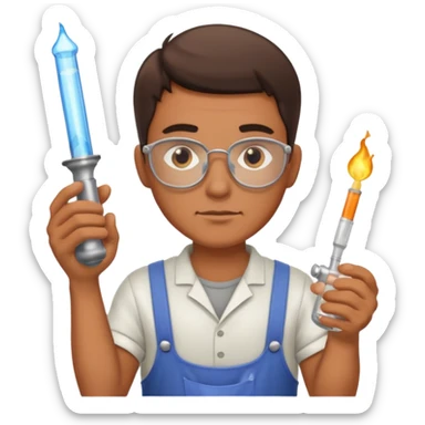 Glass Blower man sticker