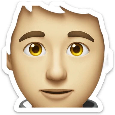 sam altman with a teardrop from his eye sticker