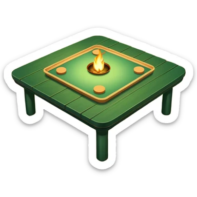 Japanese kotatsu table - green sticker