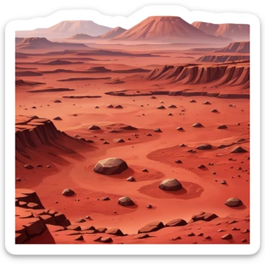 red planet Mars sticker