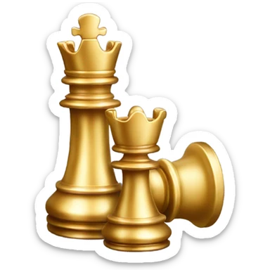 Chess pieces that are gold sticker