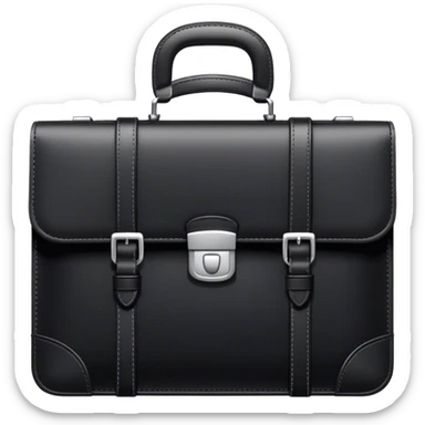 black designer briefcase sticker