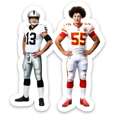 Max crosby and patrick mahomes  sticker