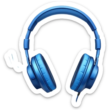 Headphones with sound wave sticker