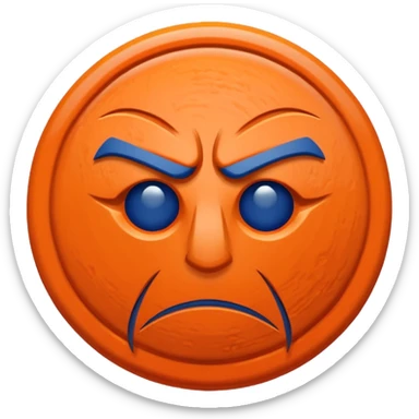 Frown icon new york knicks sticker