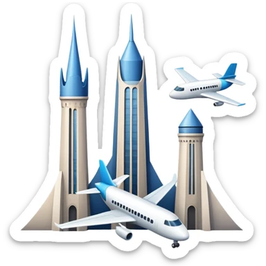 Two Towers and a plane sticker