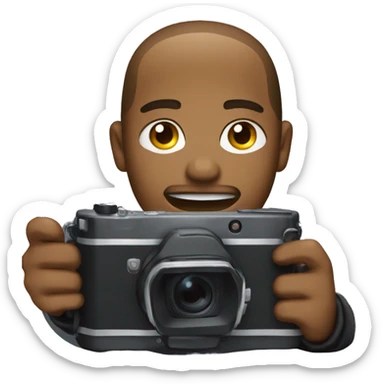 Duen johnson filming something on an iPhone 15 camera sticker