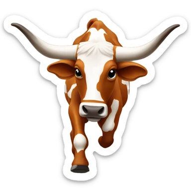 many texas longhorn bevos running  sticker