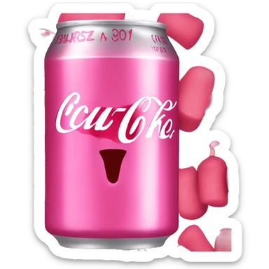 pink diet coke sticker