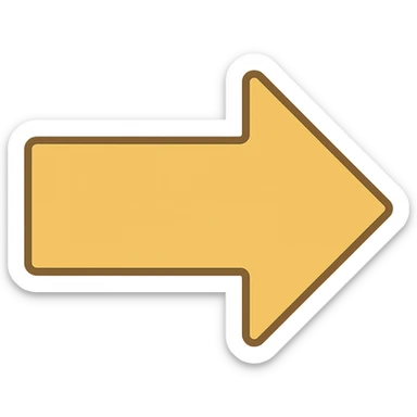 Make the arrow a shiny gold tone with no background in a flat pink gray illustration style. sticker