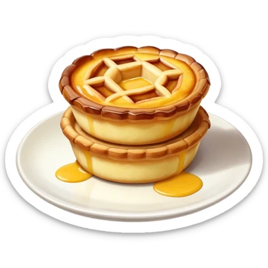 A portuguese pastel de nata sticker