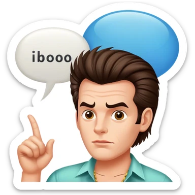 Ace ventura with a Speech bubble saying the word FABIAAAN sticker
