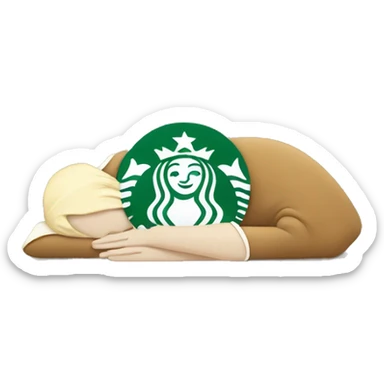 STARBUCKS LOGO SLEEPING  sticker