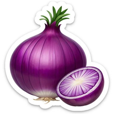 red onion with slices  sticker