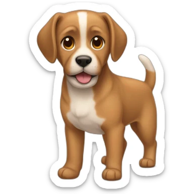 Una perrita color café raza grande sticker