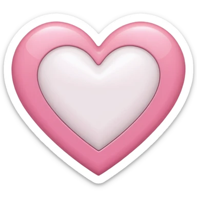 Coração rosa e branco sticker