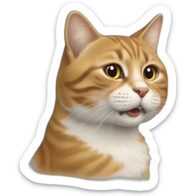 Un chat qui joue sticker