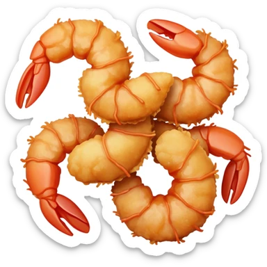 Fried shrimp sticker