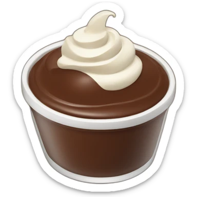 Chocolate mousse sticker