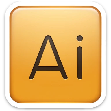 A square image of capital letters "AI" sticker