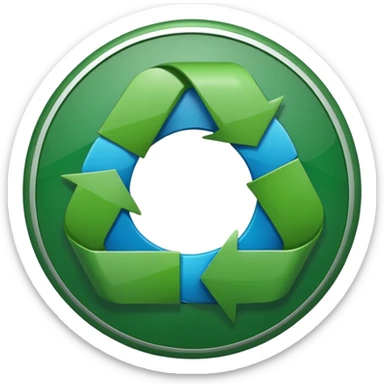CIRCULO COM SETASSIMBOLO DE RECICLEAGEM REDONDO sticker