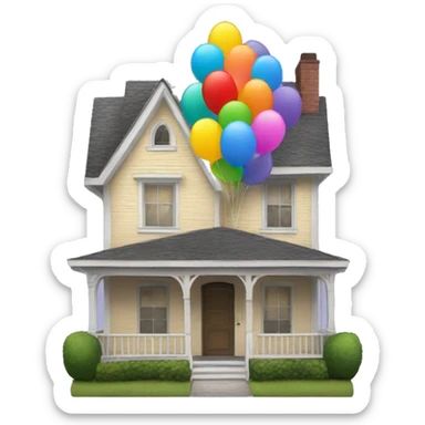 house of balloons sticker