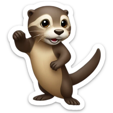 Otter committing second degree assault sticker