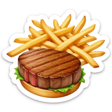Steak frites  sticker