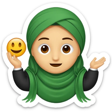 Kahkaha atan ve kocaman ağzı olan yeşil bir uzaylı kafası sticker