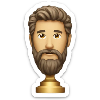 Trophy for longest beard sticker