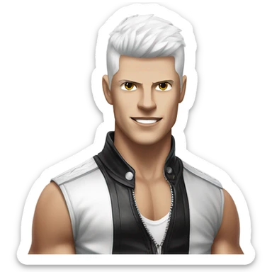 Cody Rhodes with white husky sticker