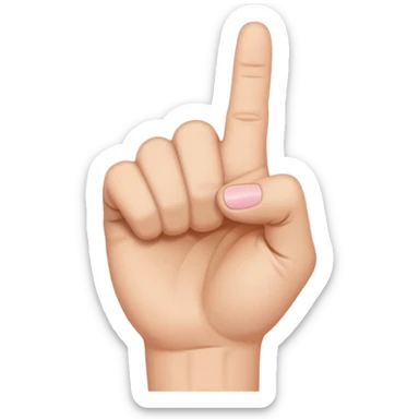 Closed fist with pinky finger sticking up sticker