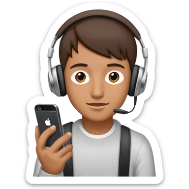 2010 music playlist with headphones and smartphone sticker