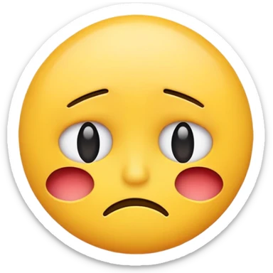 A emoji hiding its face while being sad/ disappointed  sticker