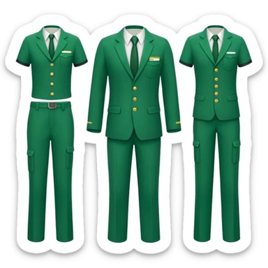 green academia uniform with pants sticker
