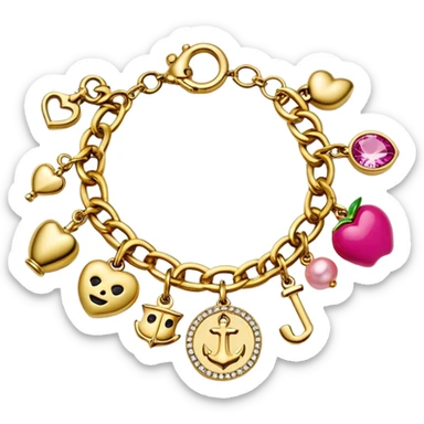 Juicy Couture charm bracelet sticker
