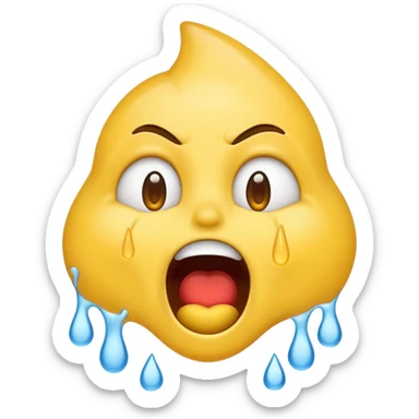 emoji screaming help me sticker