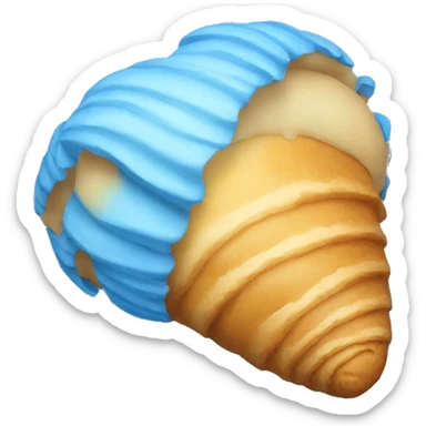 A single Blue Croissant sticker