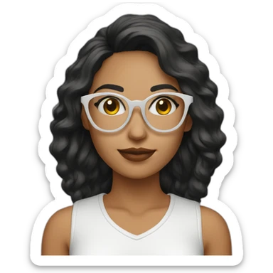 woman latin eyewear sticker