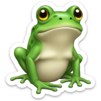 Grenouille sur chat  sticker
