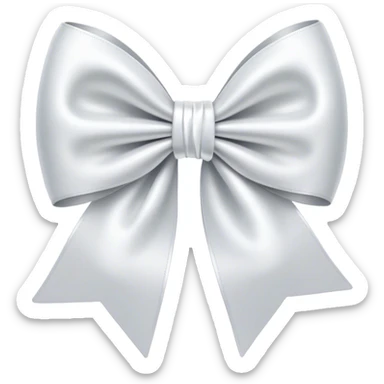 white bow sticker