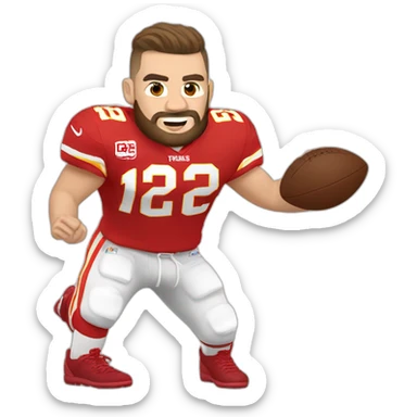 Travis Kelce with jersey on sticker